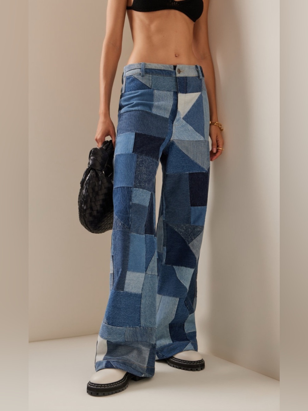 Sea New York Patchwork High-Rise Jeans - Multiple Blue Tones - Picture 5 of 6